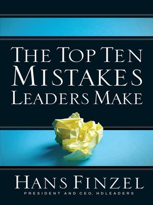 cover image of Top Ten Mistakes Leaders Make